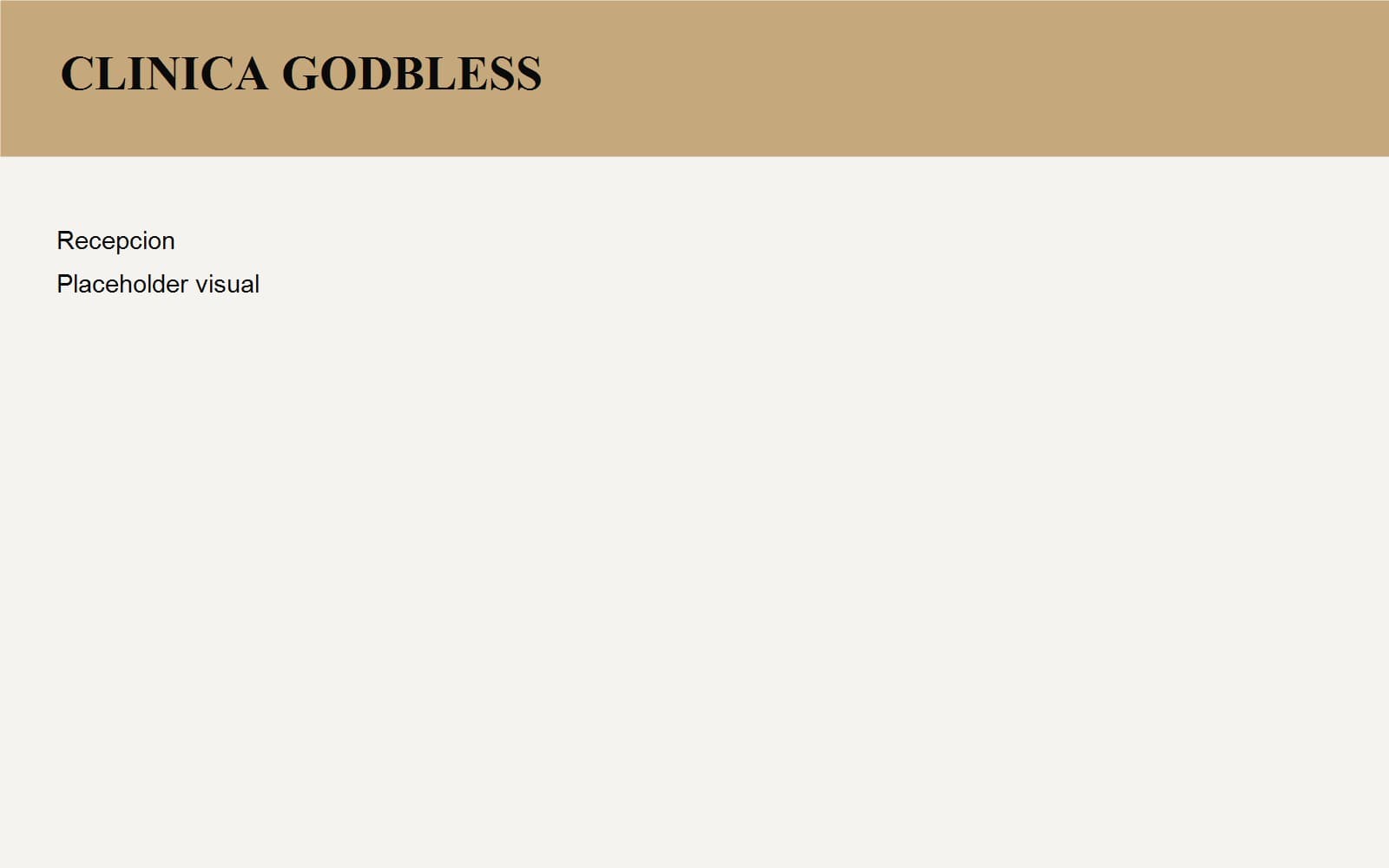 Recepción privada de Clínica Godbless